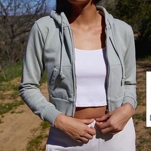 John Galt Pale Green Crystal Hoodie XS